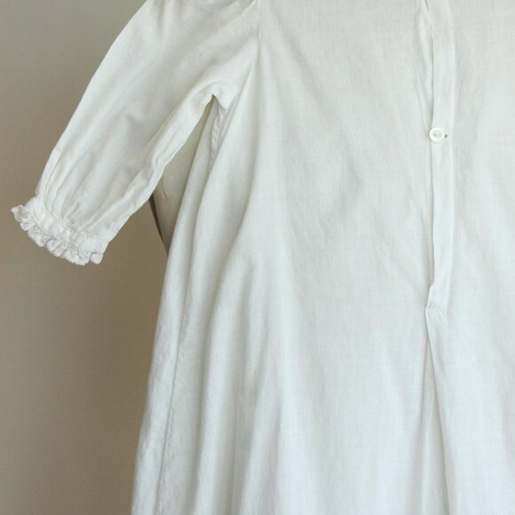 Vintage 1900s Baby Dress, White Cotton and Lace Pigeon Bust Christening Baptism - Picture 10 of 10